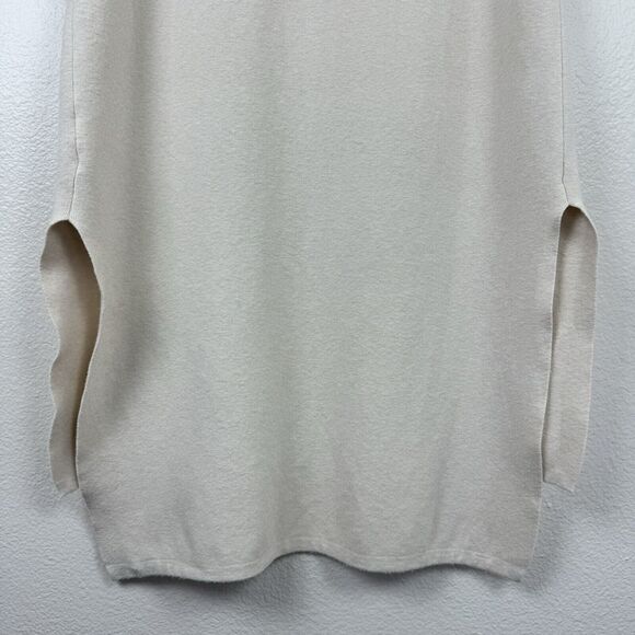 Orange Fashion Village Open Front Hooded Short Sleeve Knit Cardigan Cream Medium - Picture 14 of 16